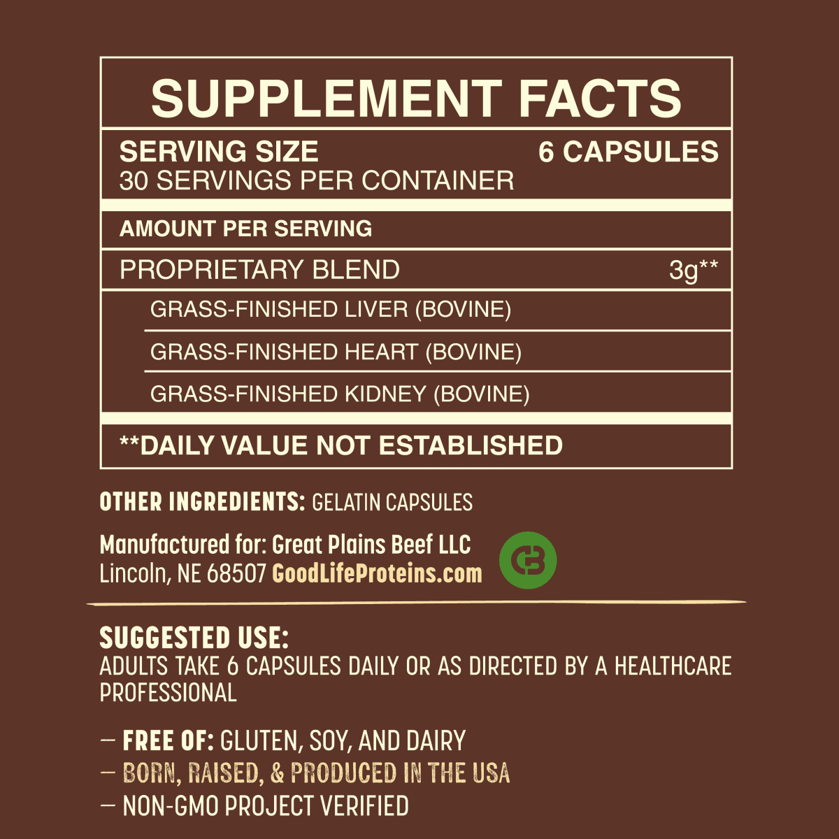 Grass-Fed Beef Organ Complex - Beef Balance